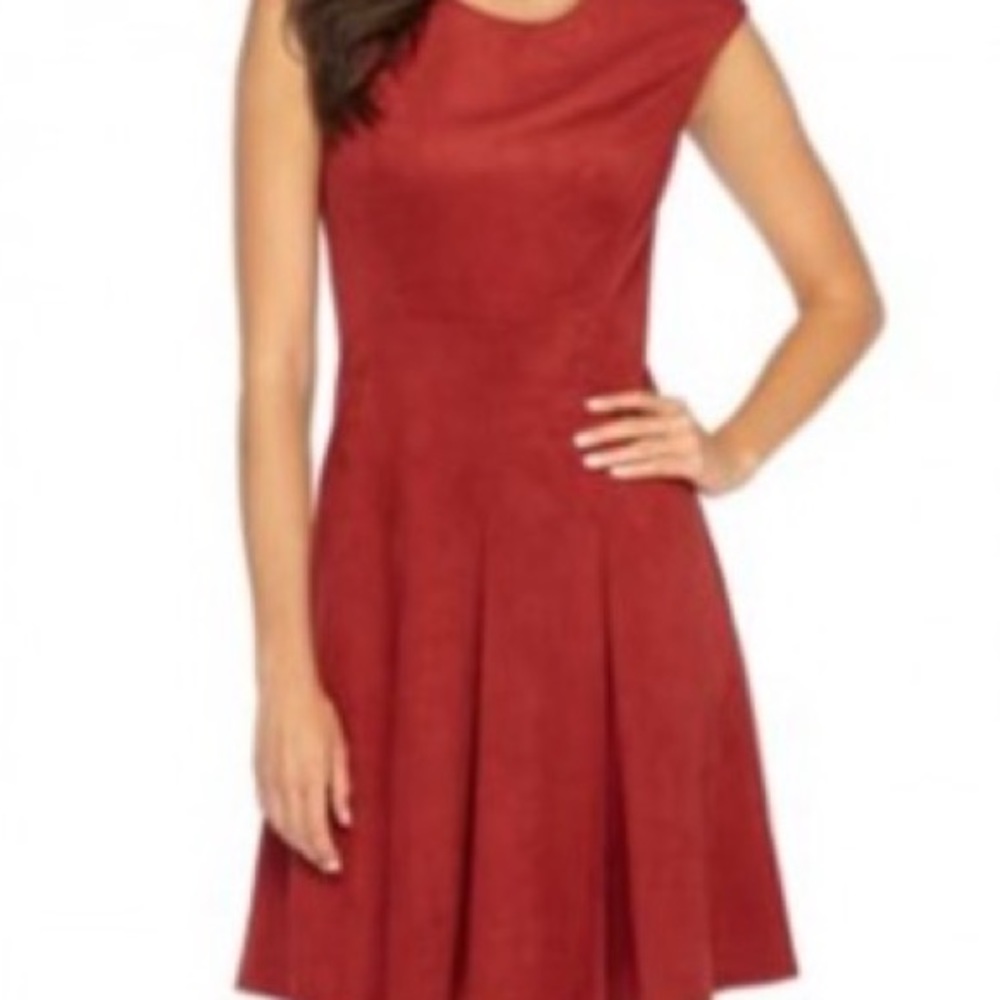 The limited Merlot Faux Suede Dress